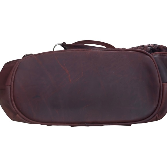 Handmade in Mexico- Red Bark Woven Leather Shoulder Bag‎ - Picture 6 of 14